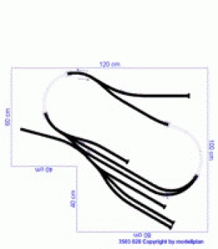 Fleischmann piccolo-N Gleisplan 120 x 100 cm